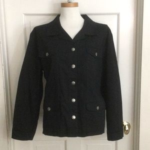 Chico’s Black Cotton Jacket